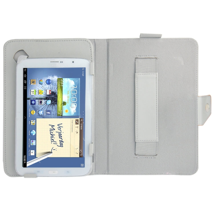 Cross Texture Leather Case with Elastic Hand Strap & Holder for 9 inch Tablet PC (Used for S-WMC-1504, S-WMC-1523, S-WMC-0296W, S-WMC-0956W ,S-WMC-0956B, S-WMC-0929R),