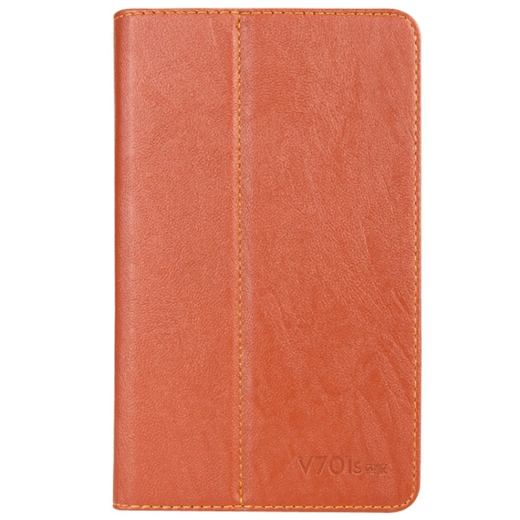 Bark Texture Horizontal Flip Leather Case with Holder for ONDA V701s / V703i (S-WMC-1241S/ S-WMC-0516W)(Brown)