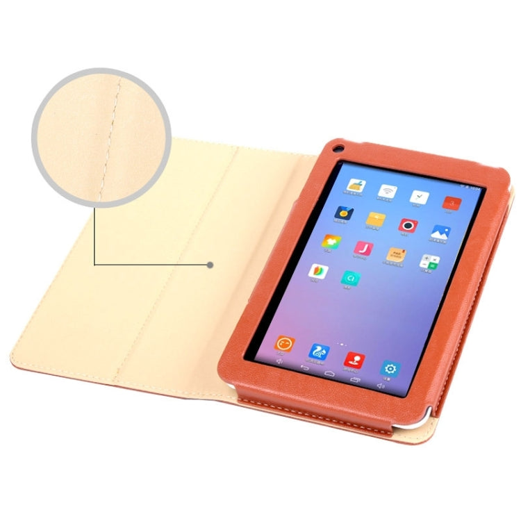 Bark Texture Horizontal Flip Leather Case with Holder for ONDA V701s / V703i (S-WMC-1241S/ S-WMC-0516W)(Brown)