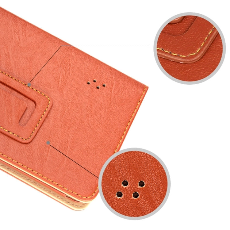 Bark Texture Horizontal Flip Leather Case with Holder for ONDA V701s / V703i (S-WMC-1241S/ S-WMC-0516W)(Brown)