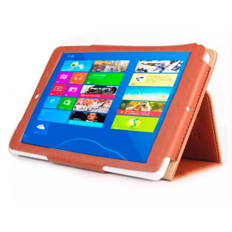 Bark Texture Leather Case with Holder for Teclast X80HD / X80 Plus (S-WMC-1222/S-WMC-2342)(Brown)