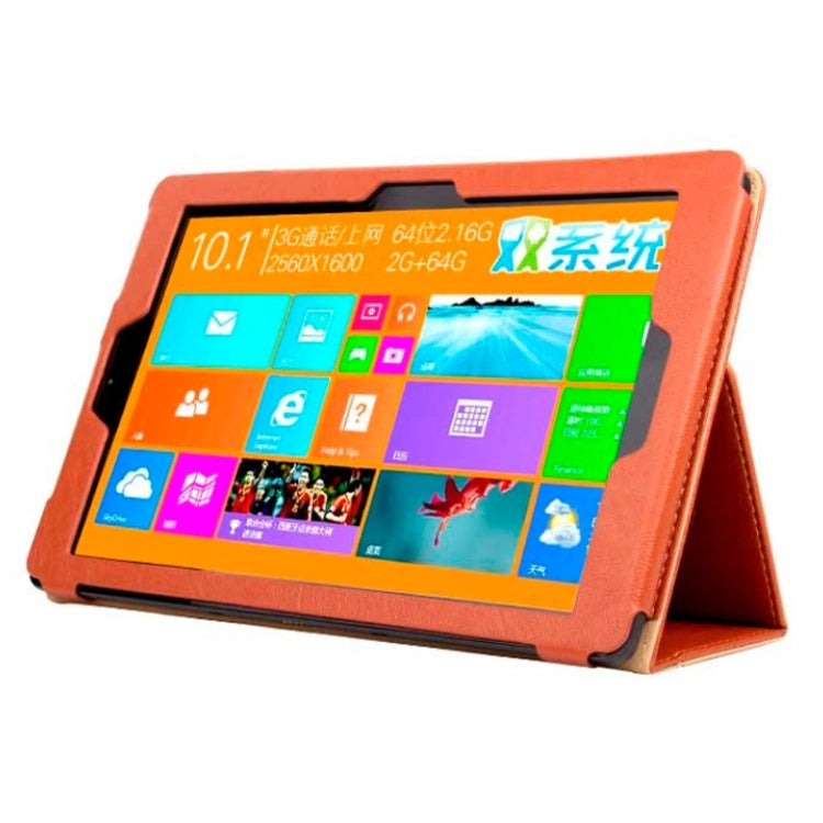 Bark Texture Leather Case with Holder for Teclast X10HD (S-WMC-0900)(Brown)
