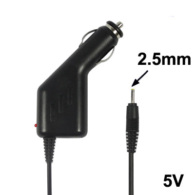 Car Charger for S-WMC-0212, S-WMC-0213, Output Tip: 2.5mm, Output: 5V(Black)