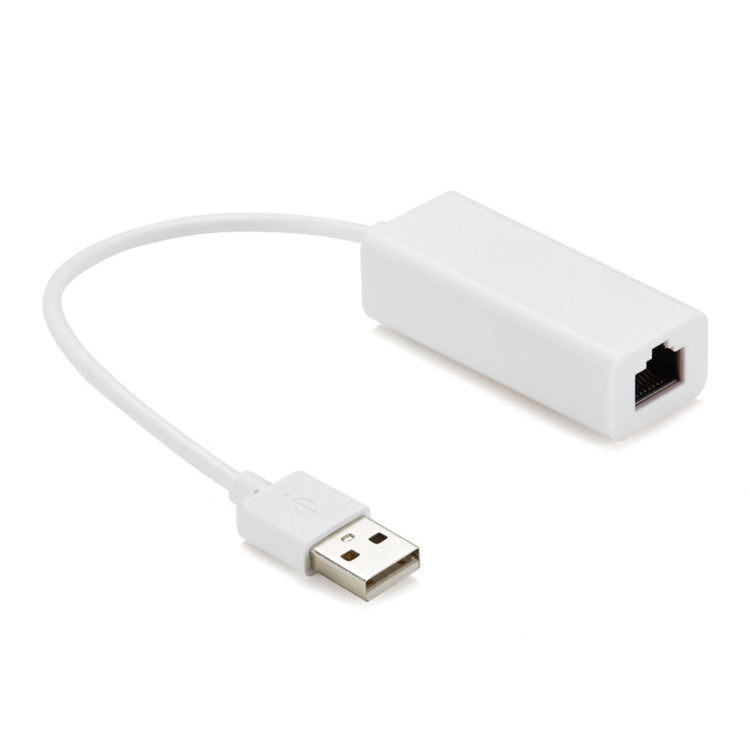 USB 2.0 Ethernet Adapter for Tablet PC / Android TV, Length: 20cm(White)
