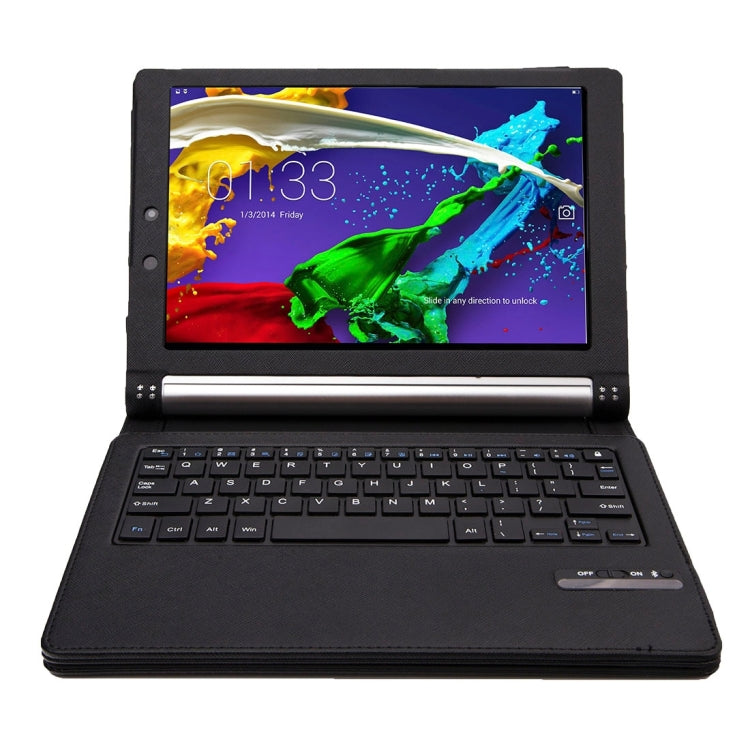 2 in 1 Detachable Bluetooth Keyboard Karst Texture Leather Tablet Case for Lenovo YOGA TABLET 2 / 1050F