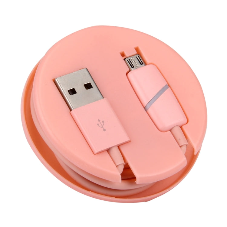 1M Circular Bobbin Gift Box Style Micro USB to USB 2.0 Data Sync Cable with LED Indicator Light, For Samsung, HTC, Sony, Huawei, Xiaomi