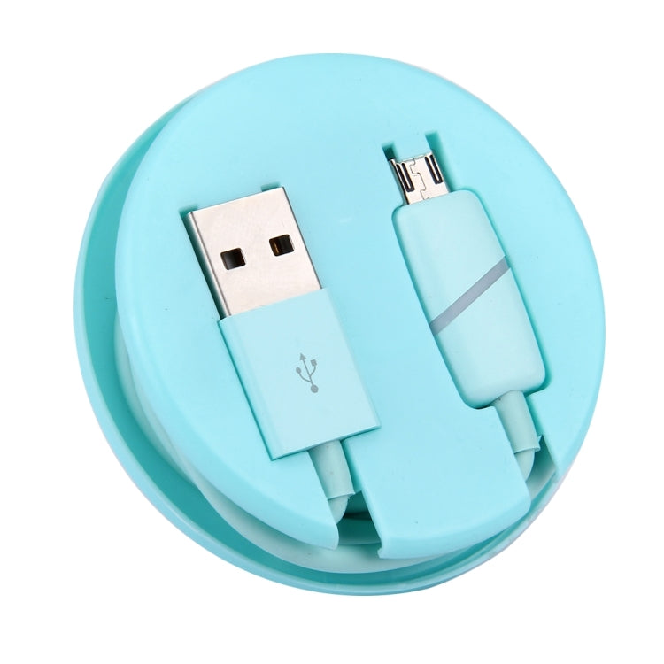 1M Circular Bobbin Gift Box Style Micro USB to USB 2.0 Data Sync Cable with LED Indicator Light, For Samsung, HTC, Sony, Huawei, Xiaomi
