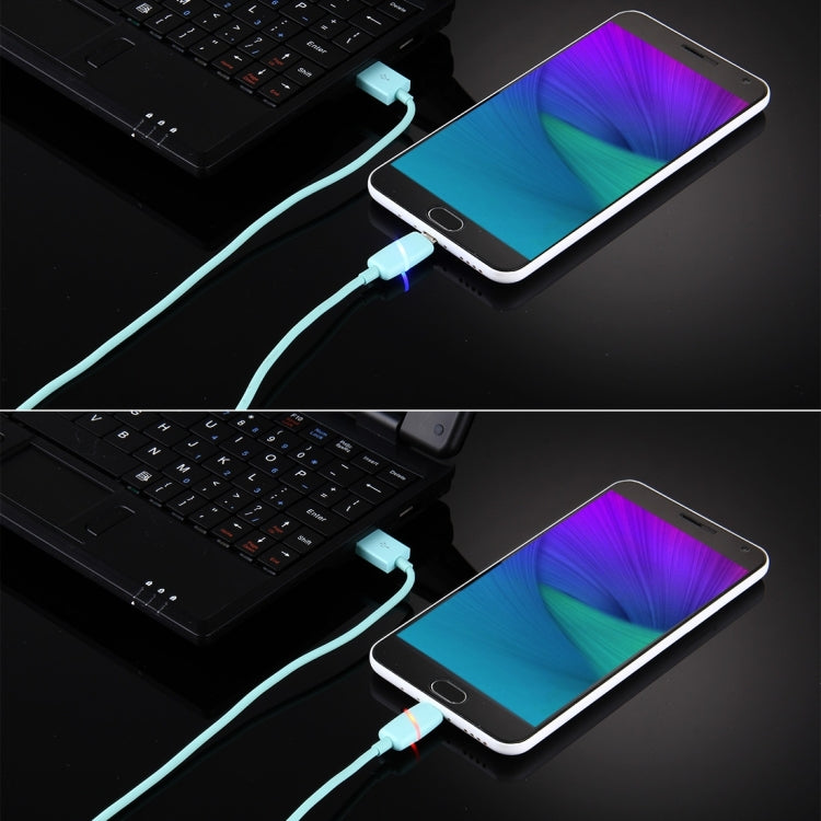 1M Circular Bobbin Gift Box Style Micro USB to USB 2.0 Data Sync Cable with LED Indicator Light, For Samsung, HTC, Sony, Huawei, Xiaomi