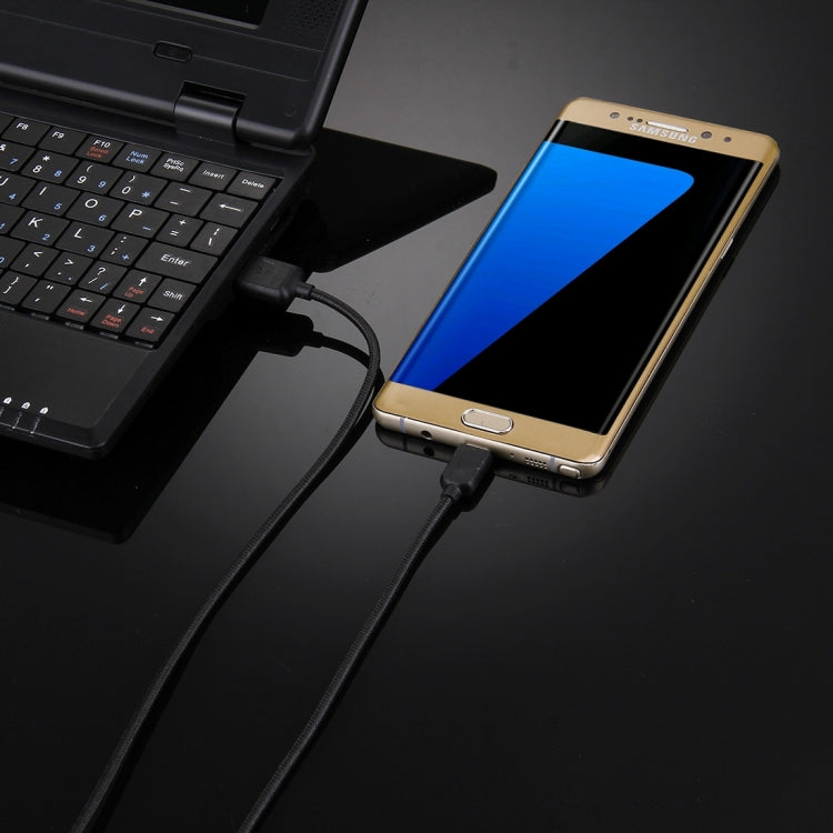 1m USB-C / Type-C to USB 2.0 Nylon Woven Data Sync Charging Cable, For Galaxy S8 & S8 + / LG G6 / Huawei P10 & P10 Plus / Xiaomi Mi6 & Max 2 and other Smartphones