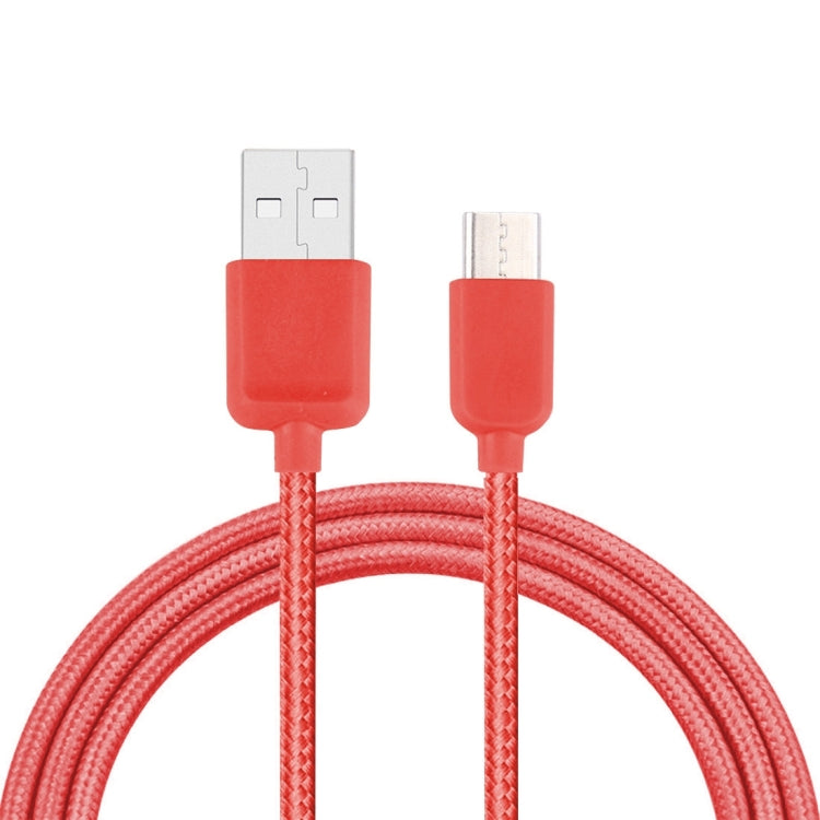 1m USB-C / Type-C to USB 2.0 Nylon Woven Data Sync Charging Cable, For Galaxy S8 & S8 + / LG G6 / Huawei P10 & P10 Plus / Xiaomi Mi6 & Max 2 and other Smartphones