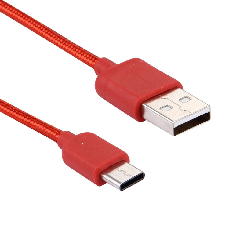 1m USB-C / Type-C to USB 2.0 Nylon Woven Data Sync Charging Cable, For Galaxy S8 & S8 + / LG G6 / Huawei P10 & P10 Plus / Xiaomi Mi6 & Max 2 and other Smartphones
