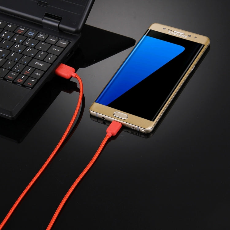 1m USB-C / Type-C to USB 2.0 Nylon Woven Data Sync Charging Cable, For Galaxy S8 & S8 + / LG G6 / Huawei P10 & P10 Plus / Xiaomi Mi6 & Max 2 and other Smartphones