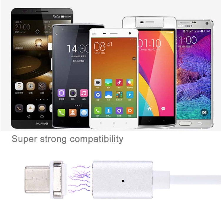1.2m Magnetic USB-C / Type-C to USB 2.0 Data Sync Charging Cable, For Galaxy S8 & S8 + / LG G6 / Huawei P10 & P10 Plus / Xiaomi Mi6 & Max 2 and other Smartphones