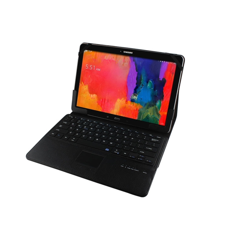 For 12-12.3inch Microsoft Surface Pro 4 & Pro 3 Separable Litchi Texture Horizontal Flip Leather Tablet Case + Bluetooth Keyboard with Touchpad & Holder(Black)