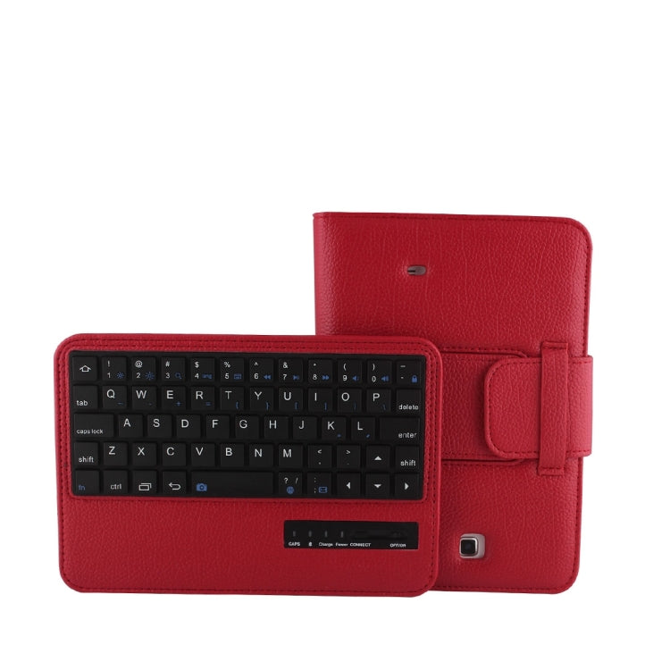 For Galaxy Tab 4 7.0 / T230 Separable Litchi Texture Horizontal Flip Leather Tablet Case + Bluetooth Keyboard with Holder & Selfie Function