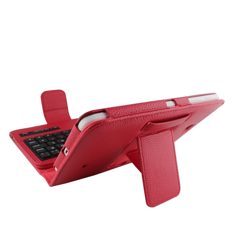 For Galaxy Tab 4 7.0 / T230 Separable Litchi Texture Horizontal Flip Leather Tablet Case + Bluetooth Keyboard with Holder & Selfie Function