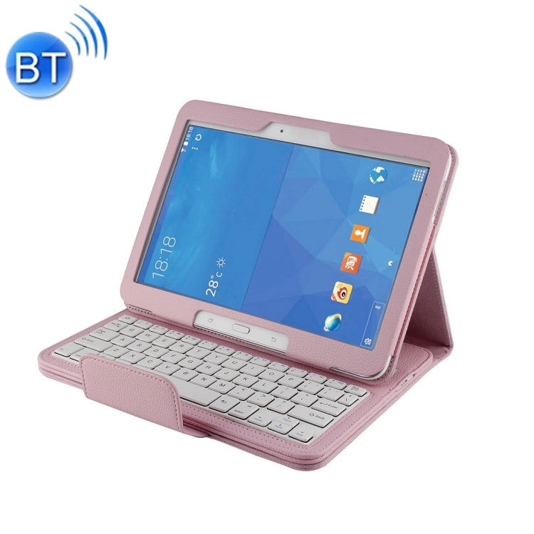 For Galaxy Tab 4 10.1 / T530 Separable Litchi Texture Horizontal Flip Leather Tablet Case + Bluetooth Keyboard with Holder & Selfie Function