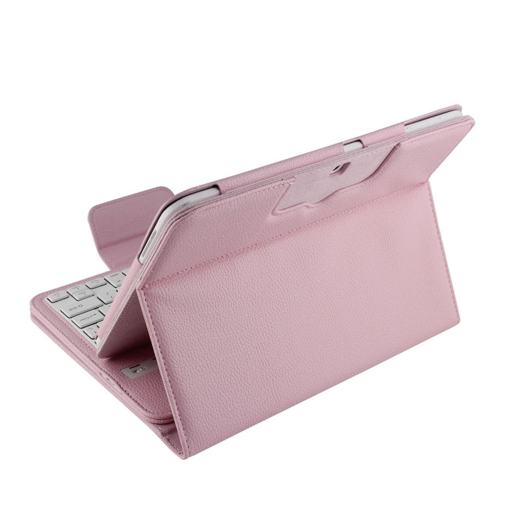 For Galaxy Tab 4 10.1 / T530 Separable Litchi Texture Horizontal Flip Leather Tablet Case + Bluetooth Keyboard with Holder & Selfie Function