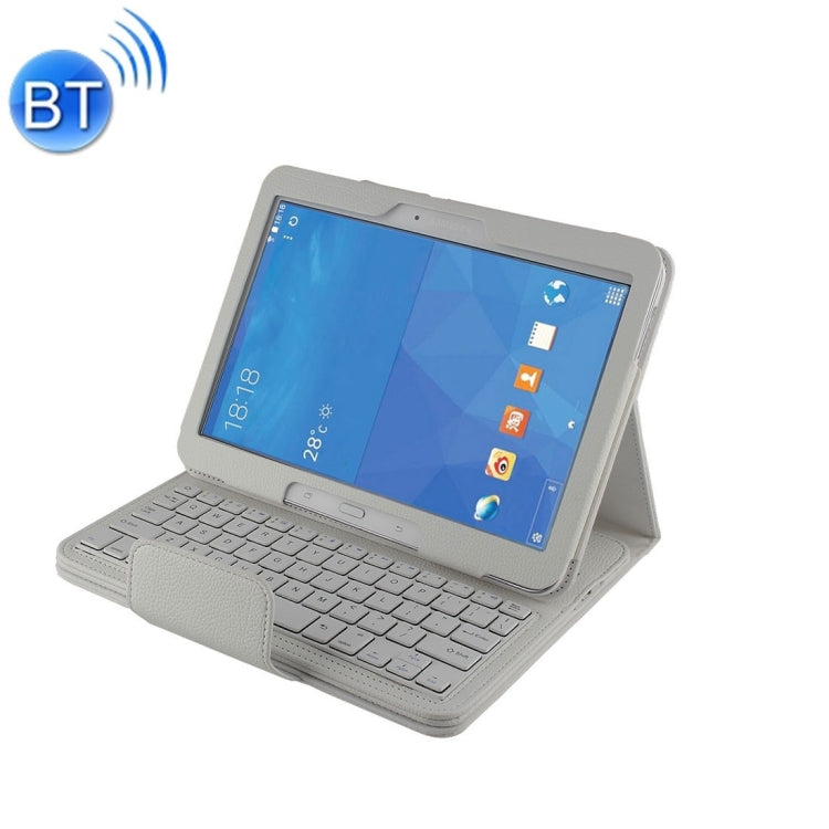 For Galaxy Tab 4 10.1 / T530 Separable Litchi Texture Horizontal Flip Leather Tablet Case + Bluetooth Keyboard with Holder & Selfie Function