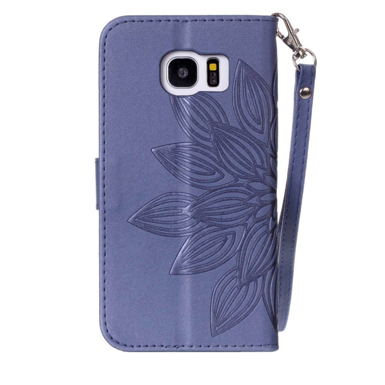 For Galaxy S7 Edge / G935 Half Flower Printing Horizontal Flip Leather Case with Holder & Card Slots & Wallet & Lanyard