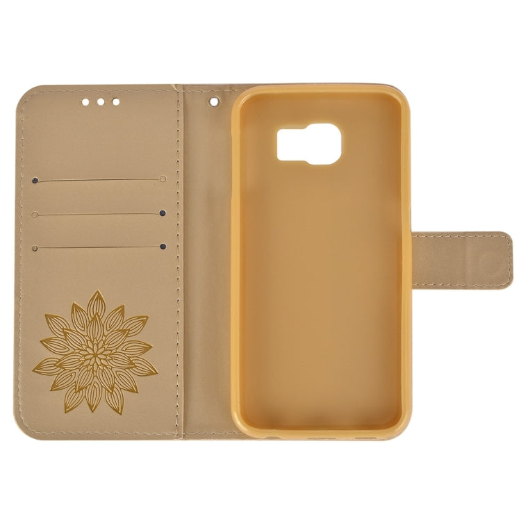 For Galaxy S7 Edge / G935 Half Flower Printing Horizontal Flip Leather Case with Holder & Card Slots & Wallet & Lanyard