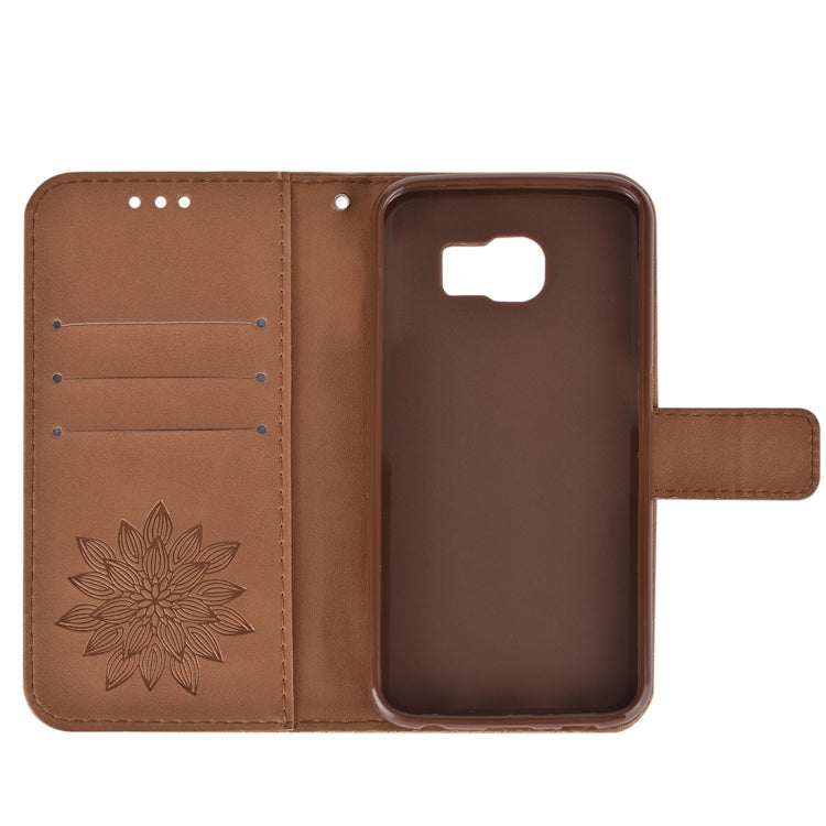 For Galaxy S7 Edge / G935 Half Flower Printing Horizontal Flip Leather Case with Holder & Card Slots & Wallet & Lanyard