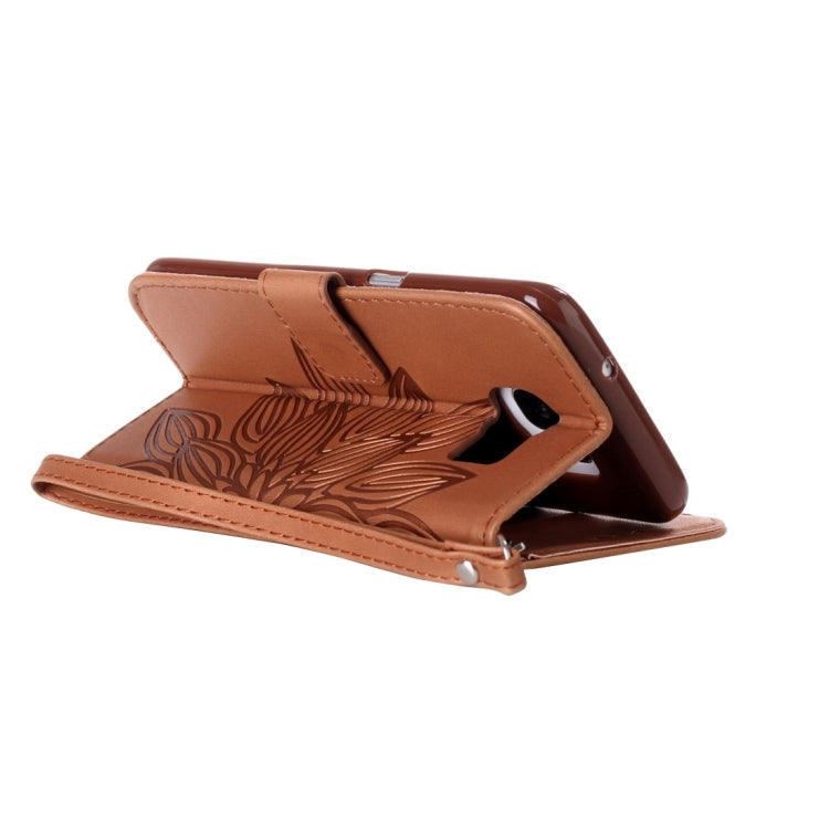 For Galaxy S7 Edge / G935 Half Flower Printing Horizontal Flip Leather Case with Holder & Card Slots & Wallet & Lanyard