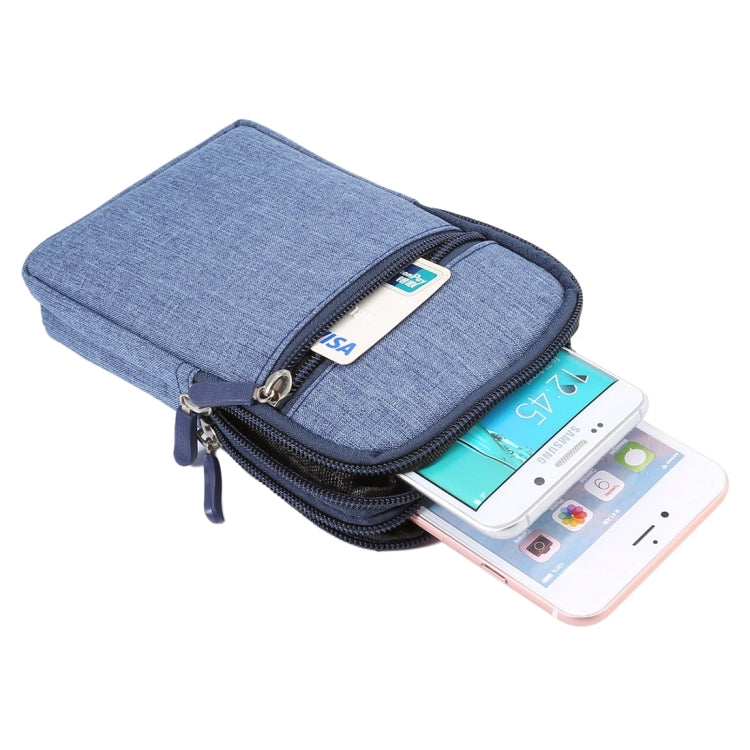 Universal Jeans Leisure Style Leather Case / Waist Bag for Galaxy S9+ & S8+ & Note 8 & S7 Edge / iPhone X & 7 & 7 Plus & 6 Plus & 6s Plus / Huawei Mate 8, Size:18.0 x 11.0 x 2.5cm