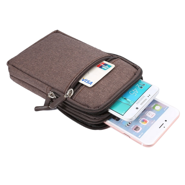 Universal Jeans Leisure Style Leather Case / Waist Bag for Galaxy S9+ & S8+ & Note 8 & S7 Edge / iPhone X & 7 & 7 Plus & 6 Plus & 6s Plus / Huawei Mate 8, Size:18.0 x 11.0 x 2.5cm