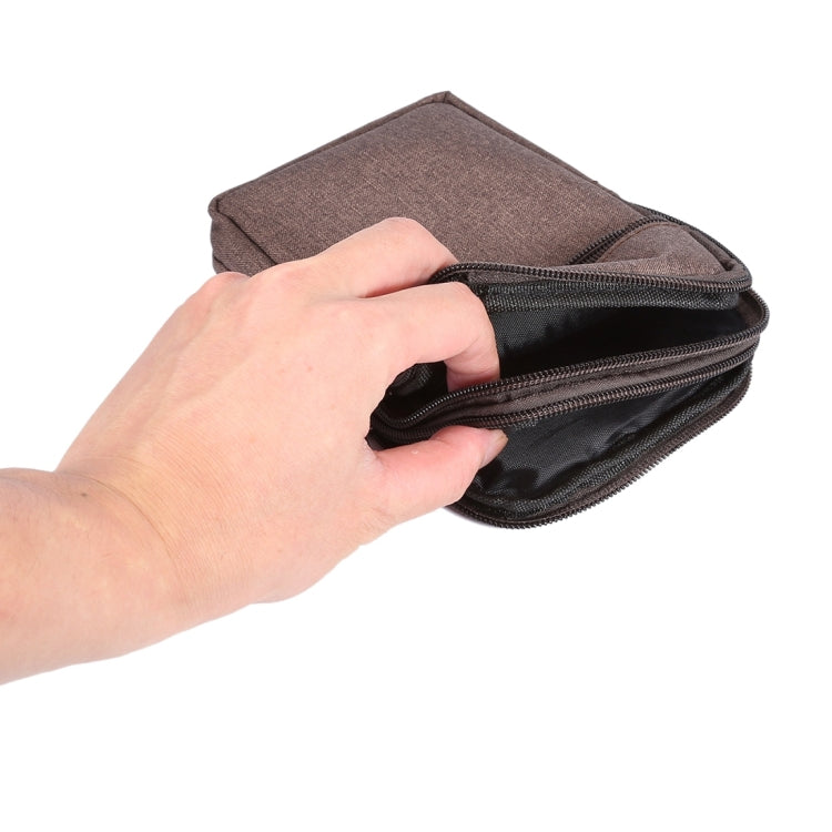 Universal Jeans Leisure Style Leather Case / Waist Bag for Galaxy S9+ & S8+ & Note 8 & S7 Edge / iPhone X & 7 & 7 Plus & 6 Plus & 6s Plus / Huawei Mate 8, Size:18.0 x 11.0 x 2.5cm