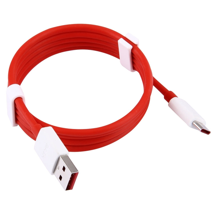 For OnePlus Phone Flash Charging USB to Type-C Data Cable, Length: 1m(Red)