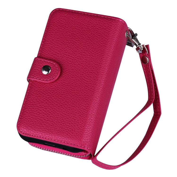 For Galaxy S7 Edge / G935 Zipper Lithi Texture Separable Horizontal Flip Leather Case with Card Slots & Wallet & Photo Frame & Lanyard