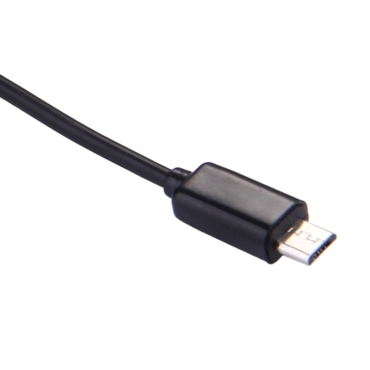 17cm Micro USB Male to Micro USB Female & Dual USB 2.0 Female & SD(HC)/TF Smart Card Reader OTG Charge HUB Cable for Galaxy S3/S4/S5/S6, Tab 3 8.0, Sony Xperia NX-02D/ Acro HD / S Series, Android Phone(Black)