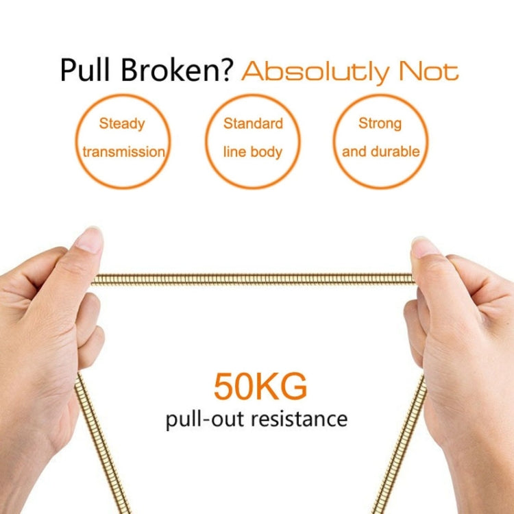 1m Micro USB to USB 2.0 Flexible Metal Data Sync Charging Cable