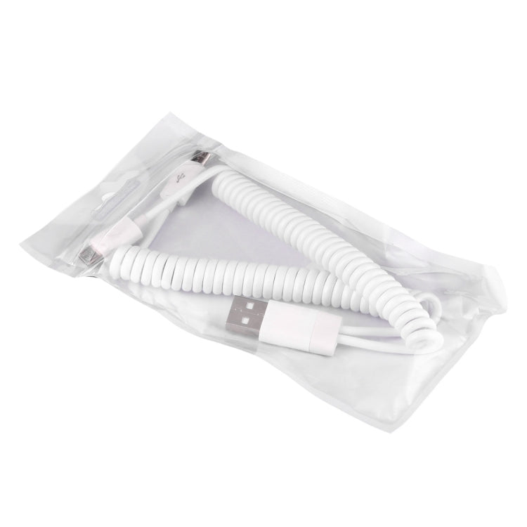 1m 2 Micro USB Ports to USB 2.0 Sync Data / Charger Spring Coiled Cable, For Samsung, HTC, LG, Sony, Huawei, Lenovo, Xiaomi and other Smartphones(White)