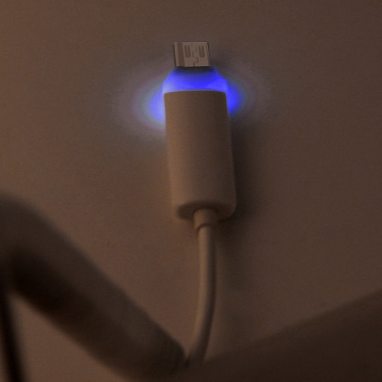 1m Micro USB to USB 2.0 Sync Data / Charger Spring Coiled Cable with LED Indicator, For Samsung, HTC, LG, Sony, Huawei, Lenovo, Xiaomi and other Smartphones(White)