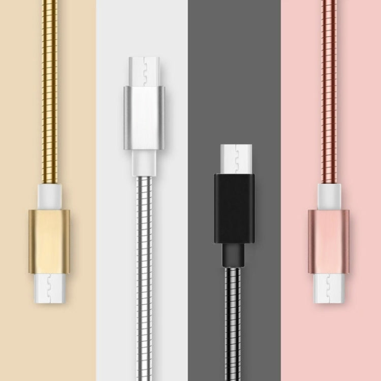 1m USB-C / Type-C 3.1 Male to USB 2.0 Male Data Sync Charging Metal Wire Spring Cable, For Galaxy S8 & S8 + / LG G6 / Huawei P10 & P10 Plus / Xiaomi Mi6 & Max 2 and other Smartphones