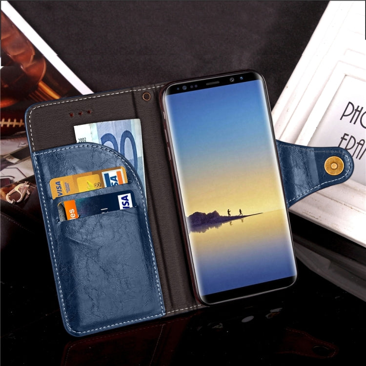 For Galaxy Note 8 Retro Crazy Horse Texture Wax Fake Leather Horizontal Flip Leather Case with Holder & Card Slots & Wallet & Lanyard