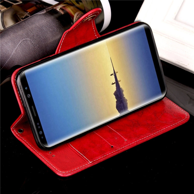 For Galaxy Note 8 Retro Crazy Horse Texture Wax Fake Leather Horizontal Flip Leather Case with Holder & Card Slots & Wallet & Lanyard