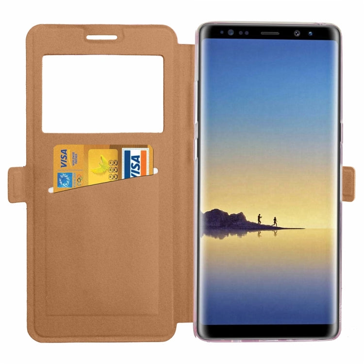 For Galaxy Note 8 Argyles Texture Horizontal Flip Leather Case with Holder & Card Slots & Call Display ID
