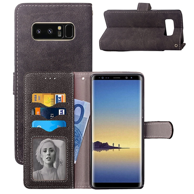 For Galaxy Note 8 Matte Leather Horizontal Flip Leather Case with Holder & Card Slots & Wallet & Photo Frame