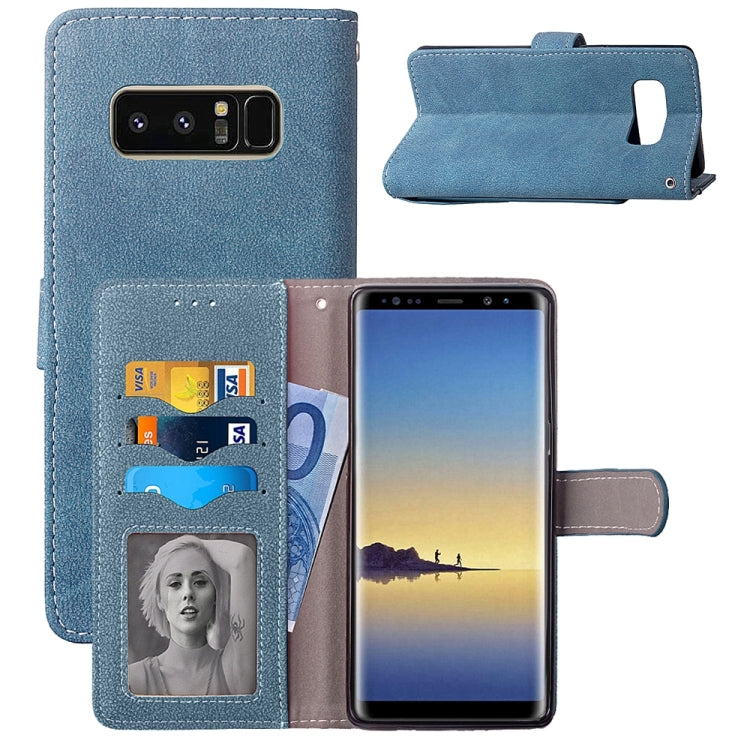 For Galaxy Note 8 Matte Leather Horizontal Flip Leather Case with Holder & Card Slots & Wallet & Photo Frame