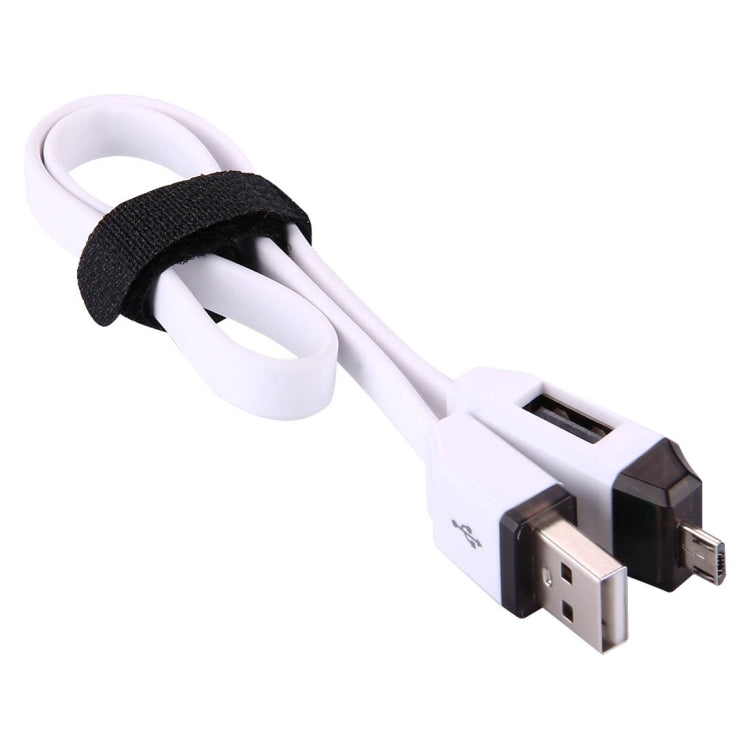 Y Style Noodle Line OTG Function Micro USB Male & USB Female to USB Male Data Charging Cable for Smartphones / U Disk / Printer / Gamepad / Camera / Mouse / Keyboard, Length: 30cm