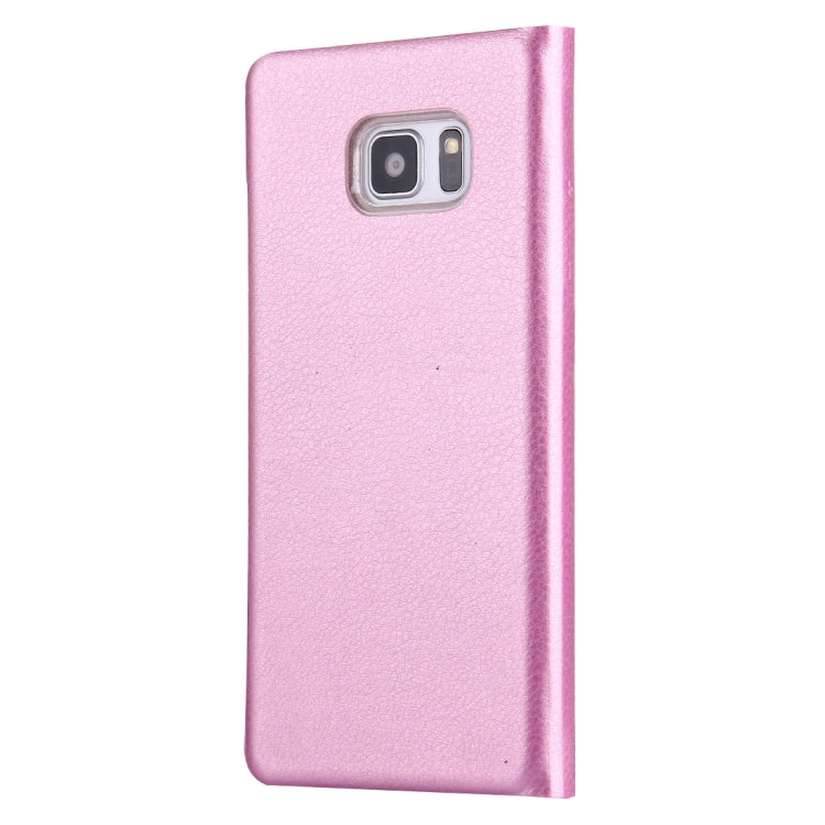 For Galaxy S7 / G930 Litchi Texture Horizontal Flip Leather Case with Call Display ID