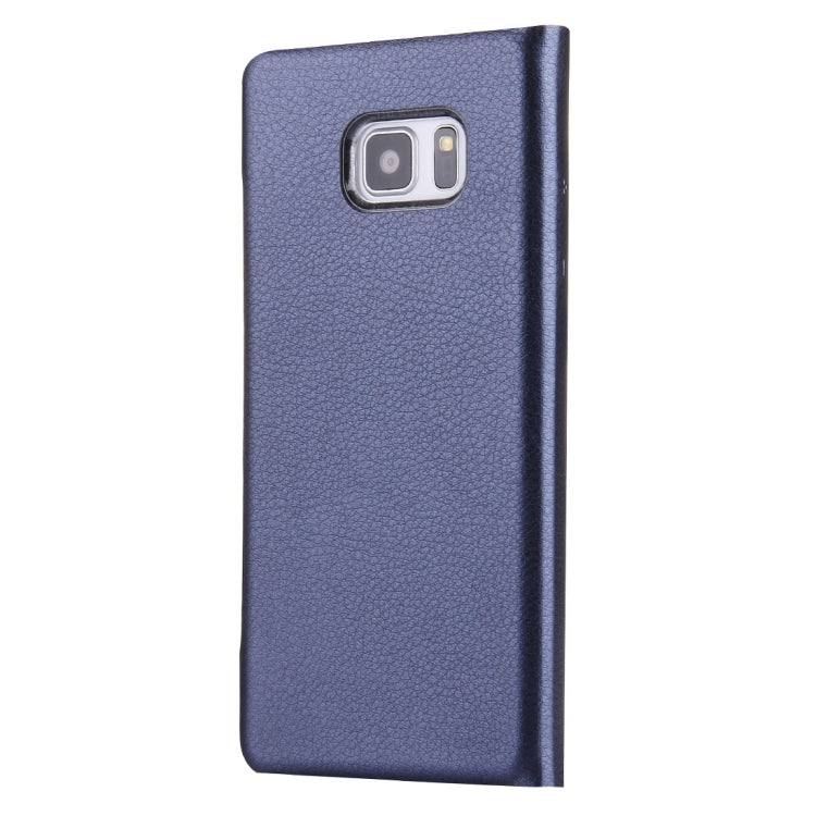 For Galaxy S7 Edge / G935 Litchi Texture Horizontal Flip Leather Case with Call Display ID