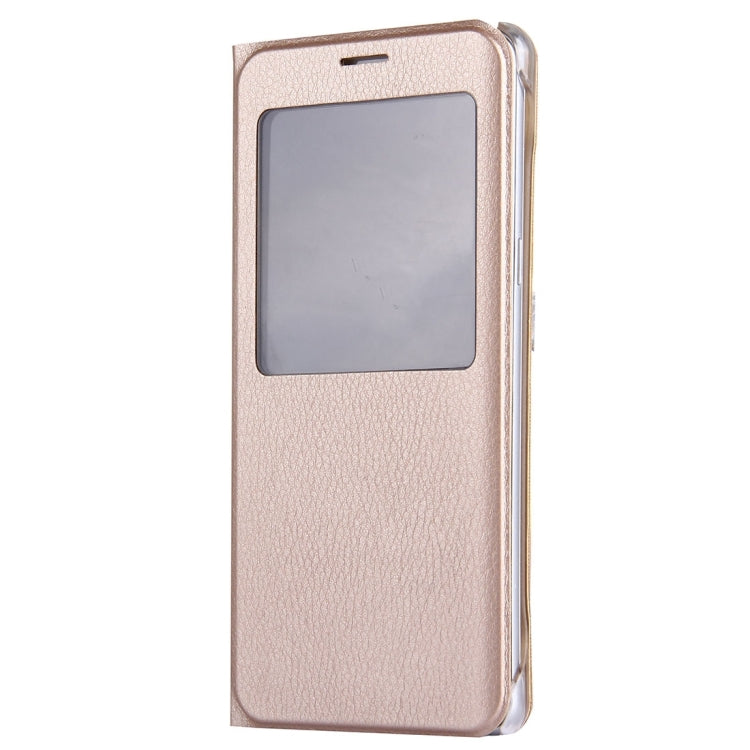 For Galaxy S7 Edge / G935 Litchi Texture Horizontal Flip Leather Case with Call Display ID