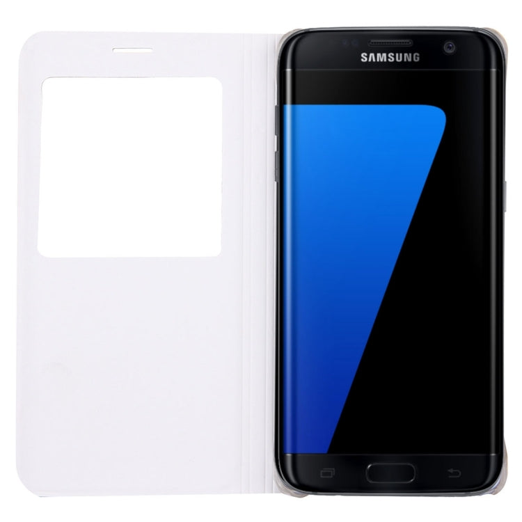 For Galaxy S7 Edge / G935 Litchi Texture Horizontal Flip Leather Case with Call Display ID