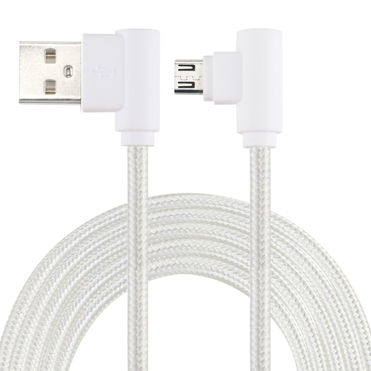 1m USB to Micro USB Nylon Weave Style Double Elbow Charging Cable