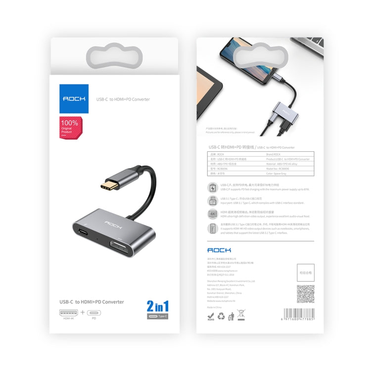 Rock Type-C to USB3+TF SD+PD Adapter Cable