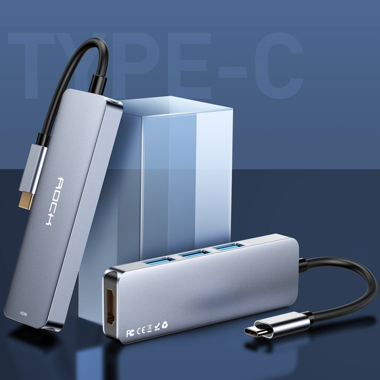 Rock USB-C to HDMI+USB3.0x3 Adapter Cable